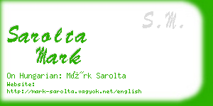 sarolta mark business card